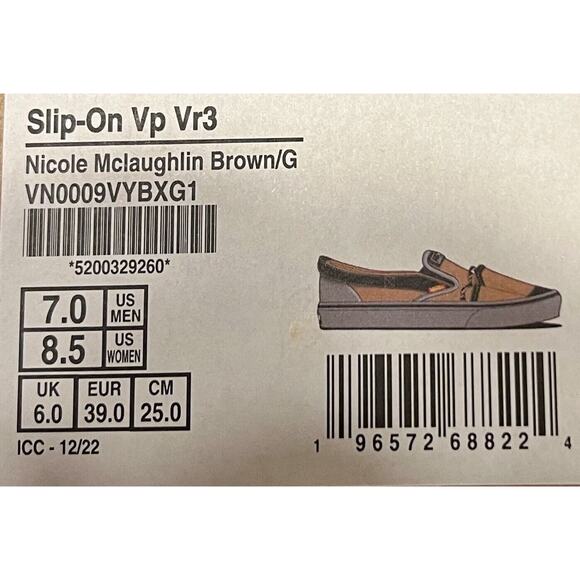 Size 7 • Vault by Vans • Nicole McLaughlin • UA Slip-On • Cross-Posted • Firm